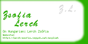 zsofia lerch business card